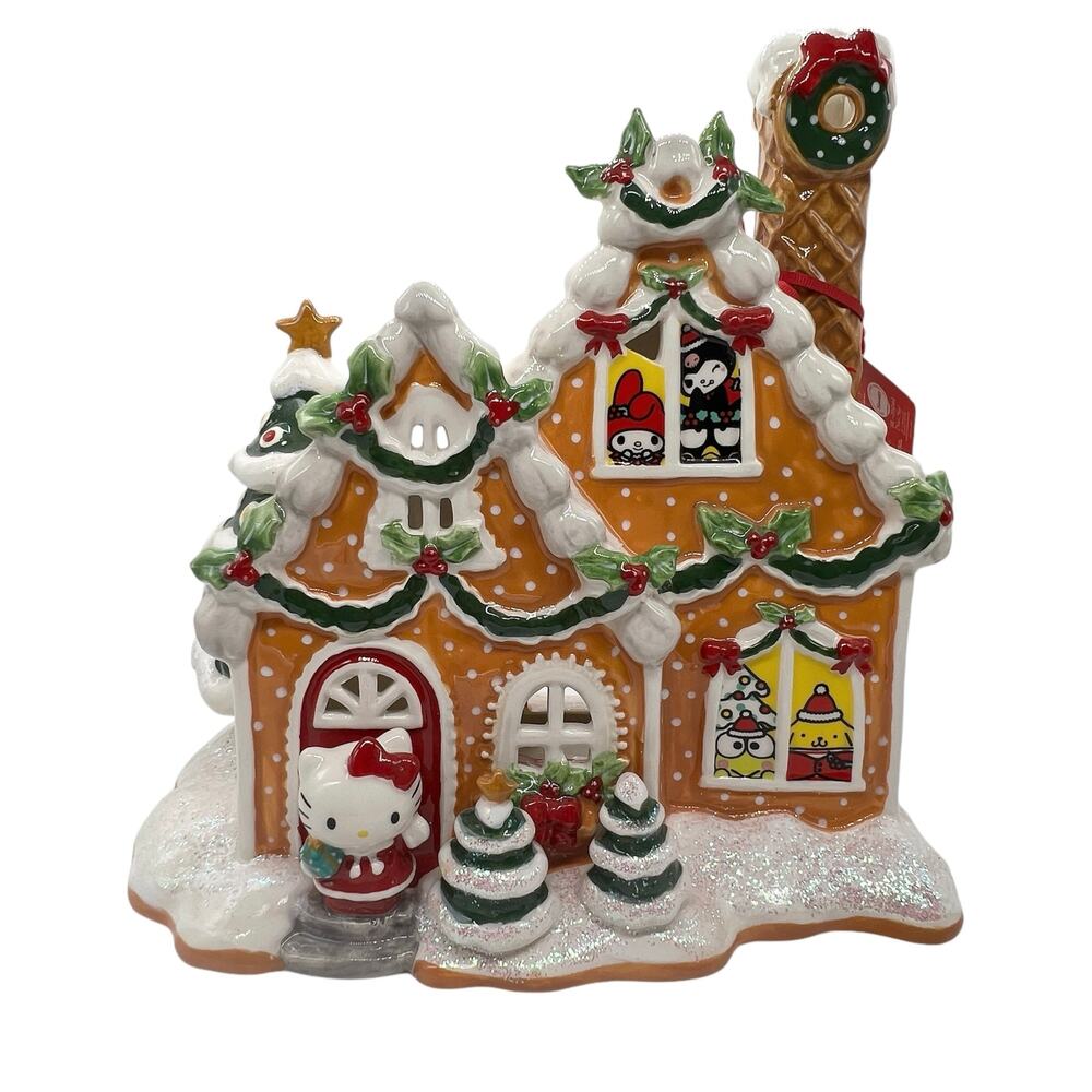 NWT Hello Kitty LARGE Christmas Holiday Tea Light House